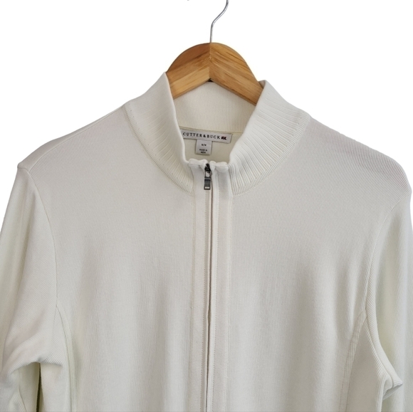 Cutter & Buck Ladies Journey Supima Flatback Full Zip Knit Jacket Medium - Picture 2 of 12